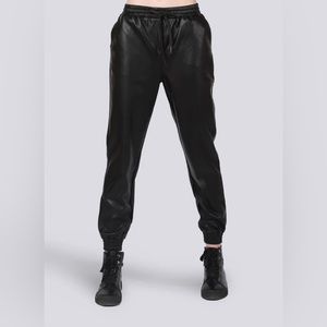 Dex faux leather jogger size s